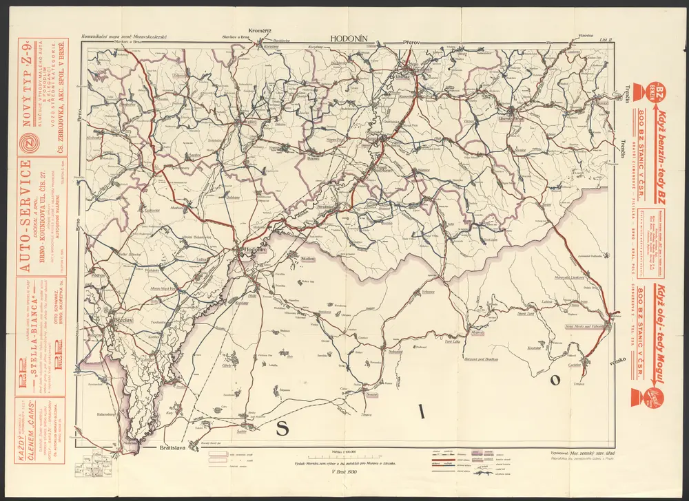 Voorbeeld van de oude kaart