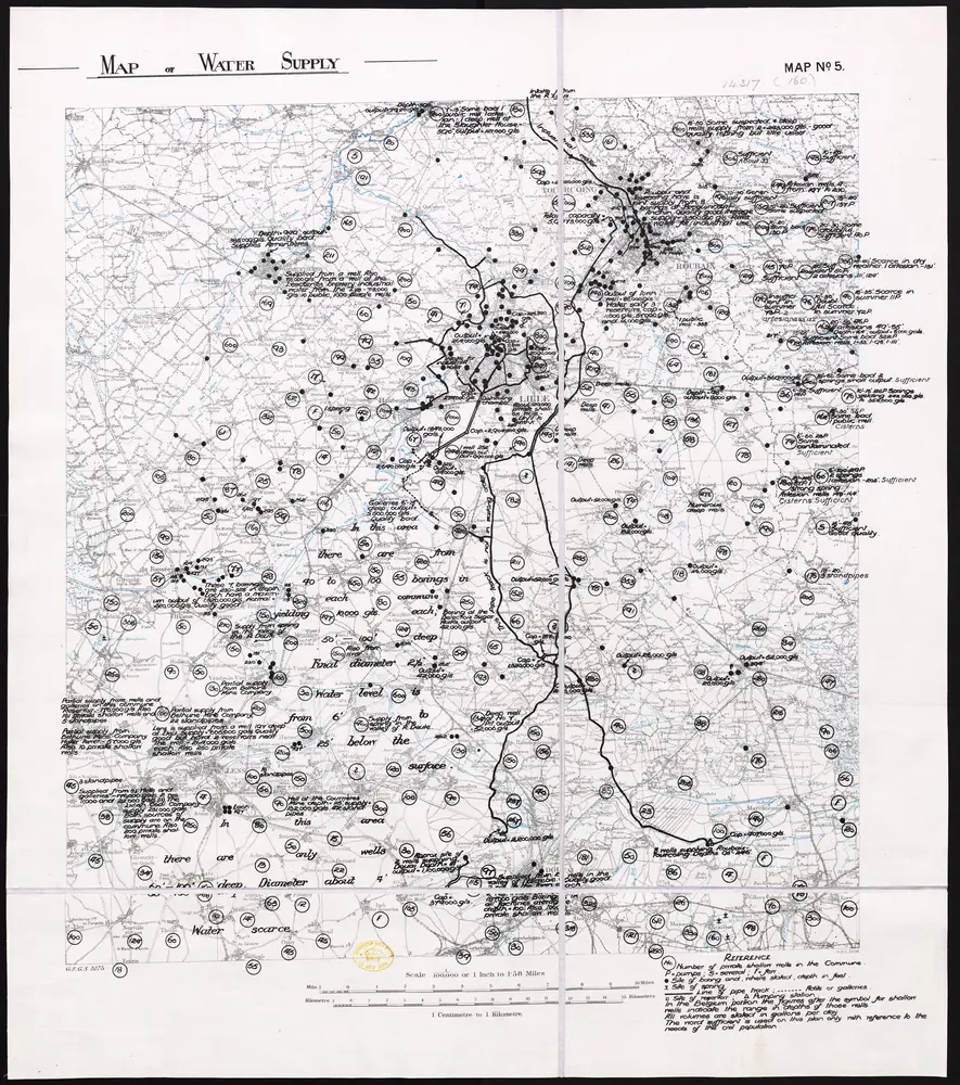 Voorbeeld van de oude kaart