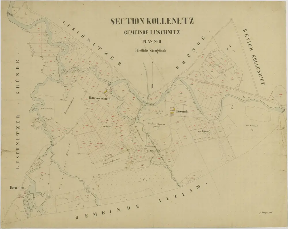 Voorbeeld van de oude kaart