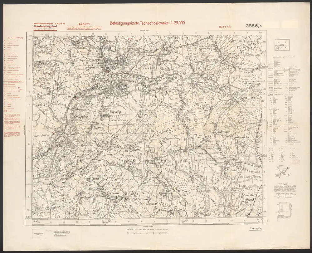 Voorbeeld van de oude kaart