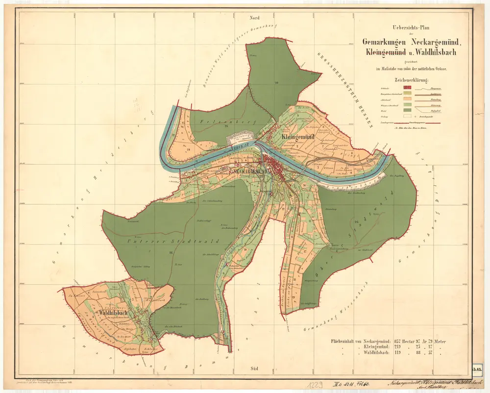 Voorbeeld van de oude kaart