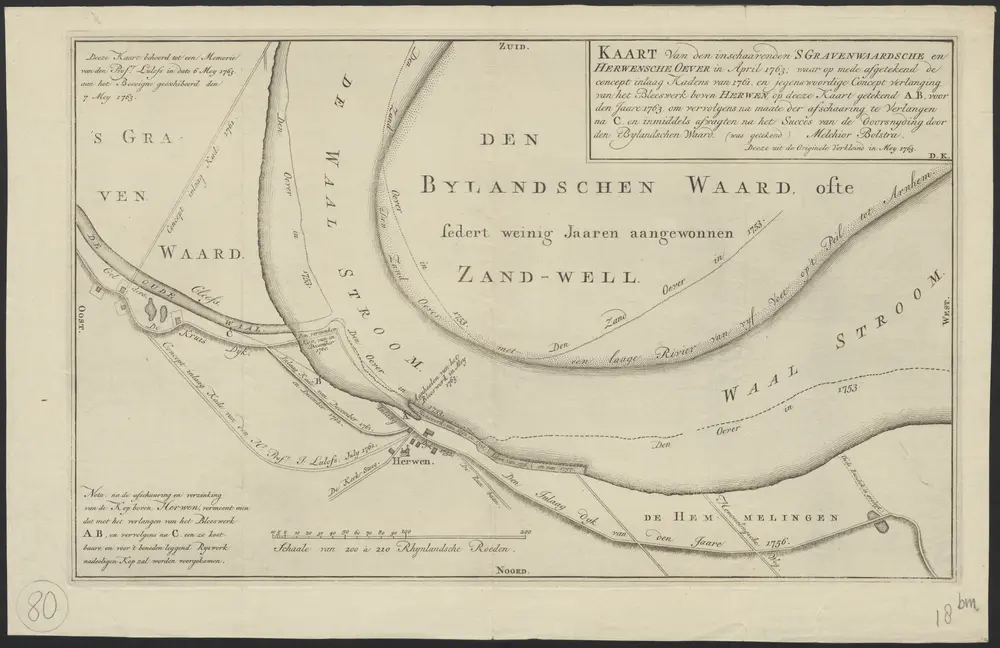 Voorbeeld van de oude kaart