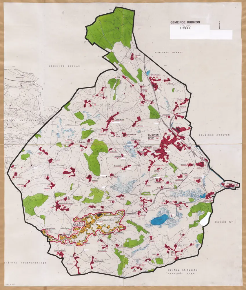 Voorbeeld van de oude kaart