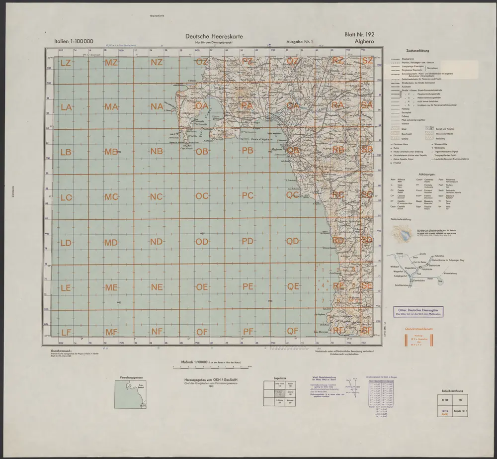 Voorbeeld van de oude kaart