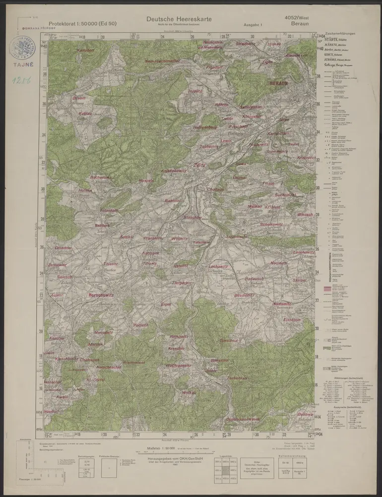 Voorbeeld van de oude kaart