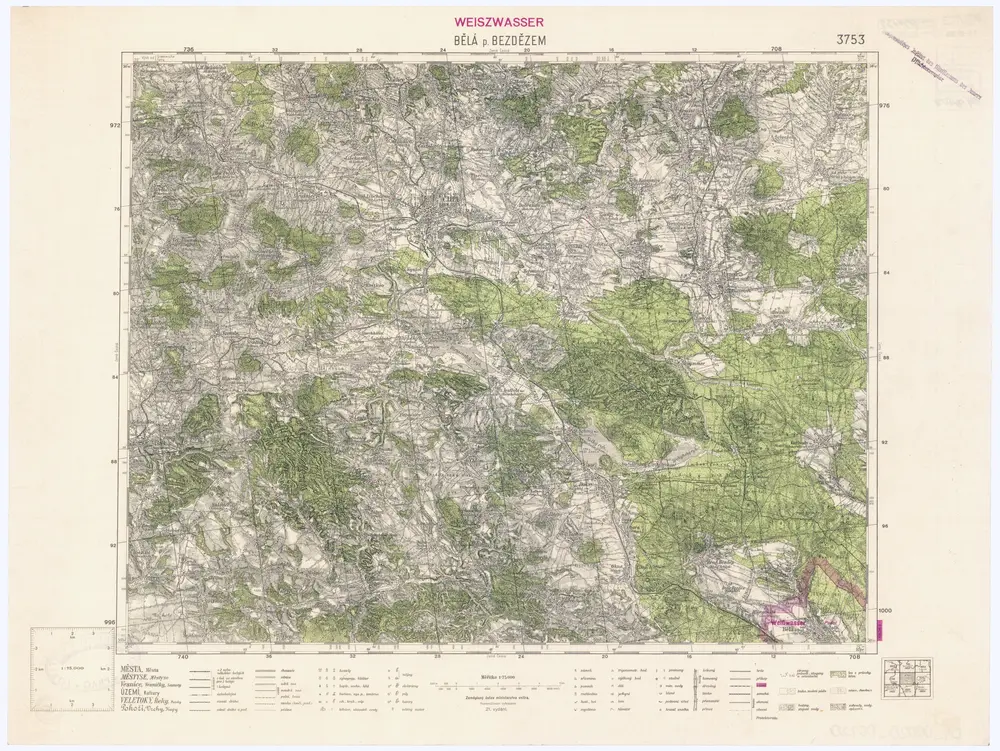 Voorbeeld van de oude kaart