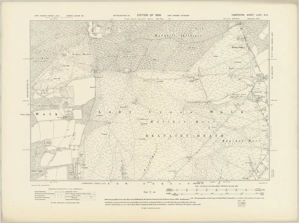 Voorbeeld van de oude kaart