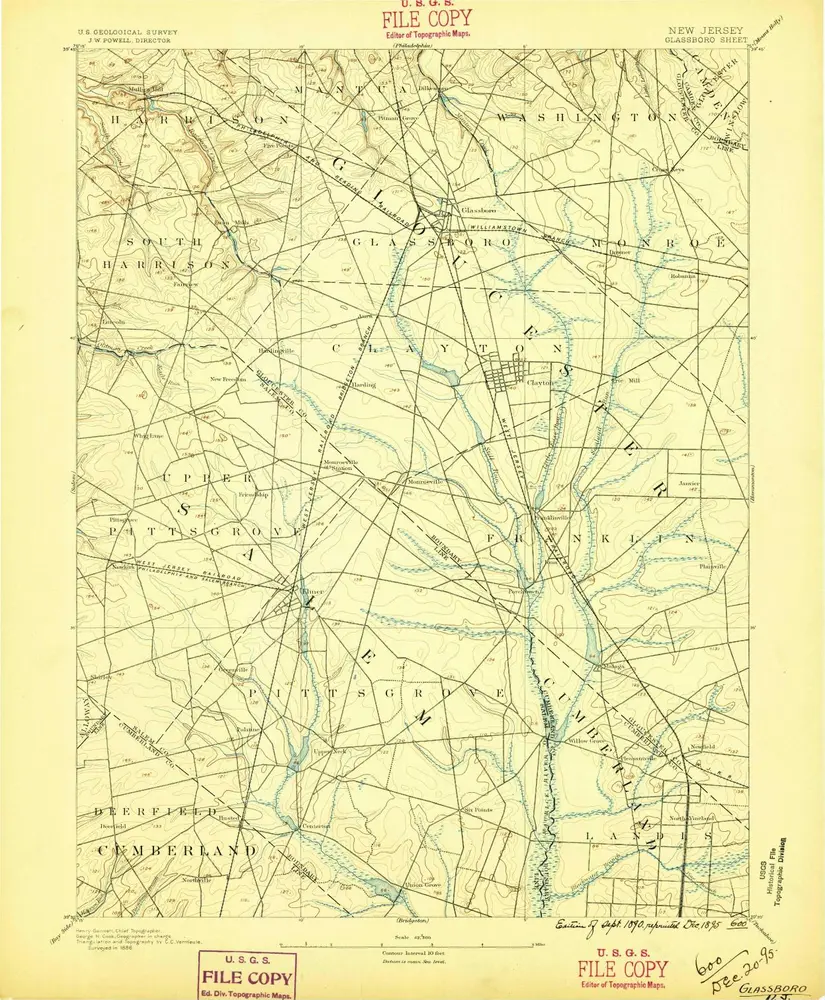 Voorbeeld van de oude kaart