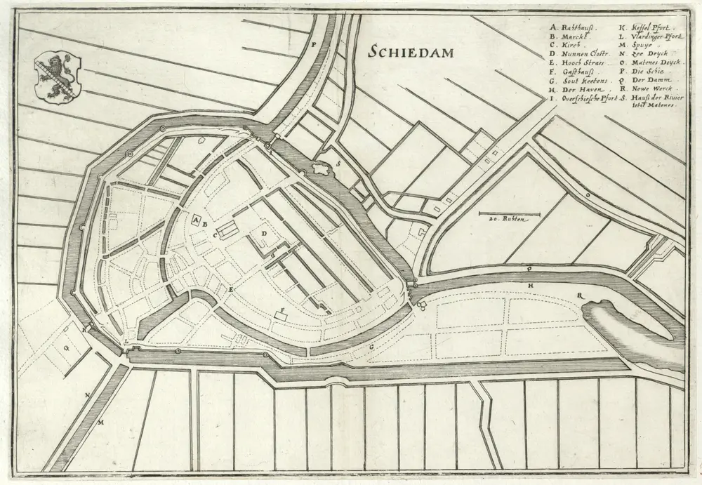 Voorbeeld van de oude kaart