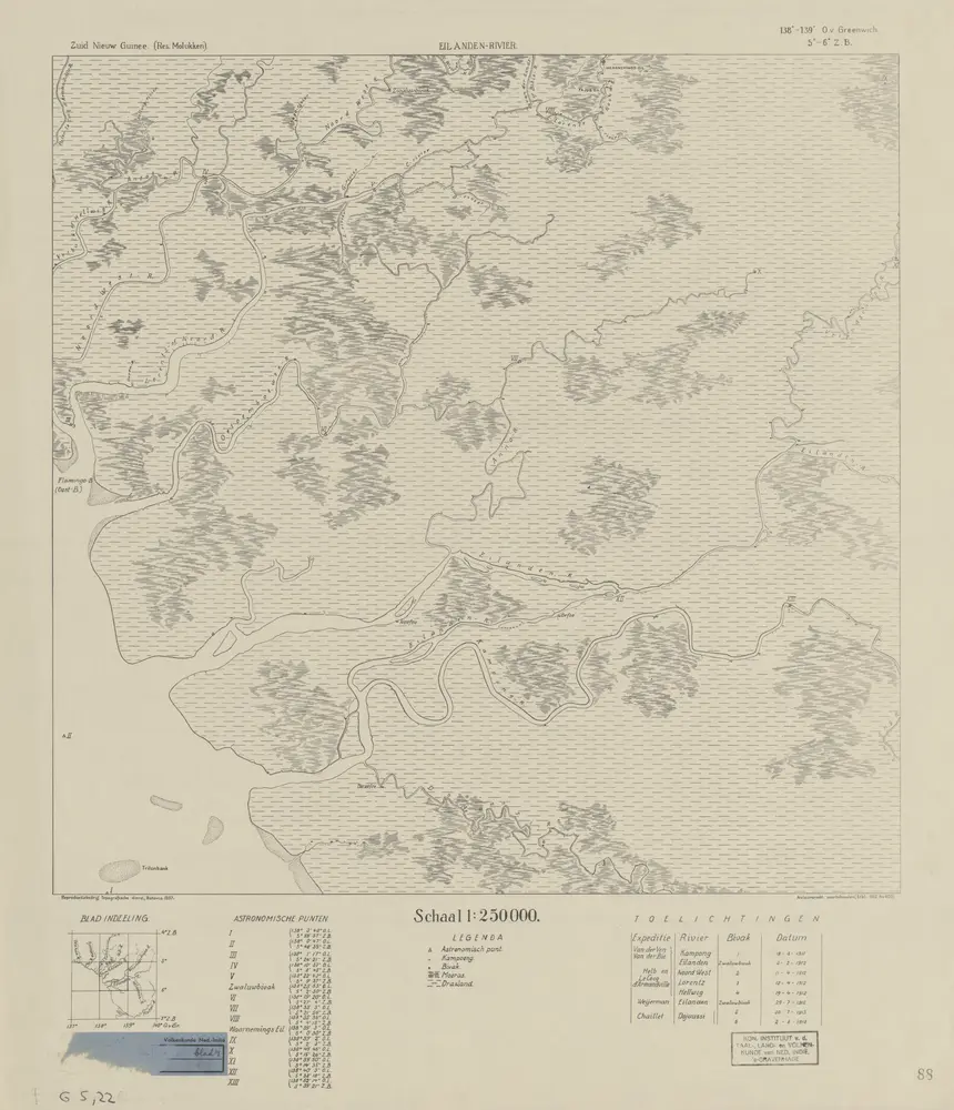 Voorbeeld van de oude kaart