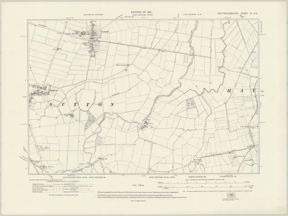 Voorbeeld van de oude kaart