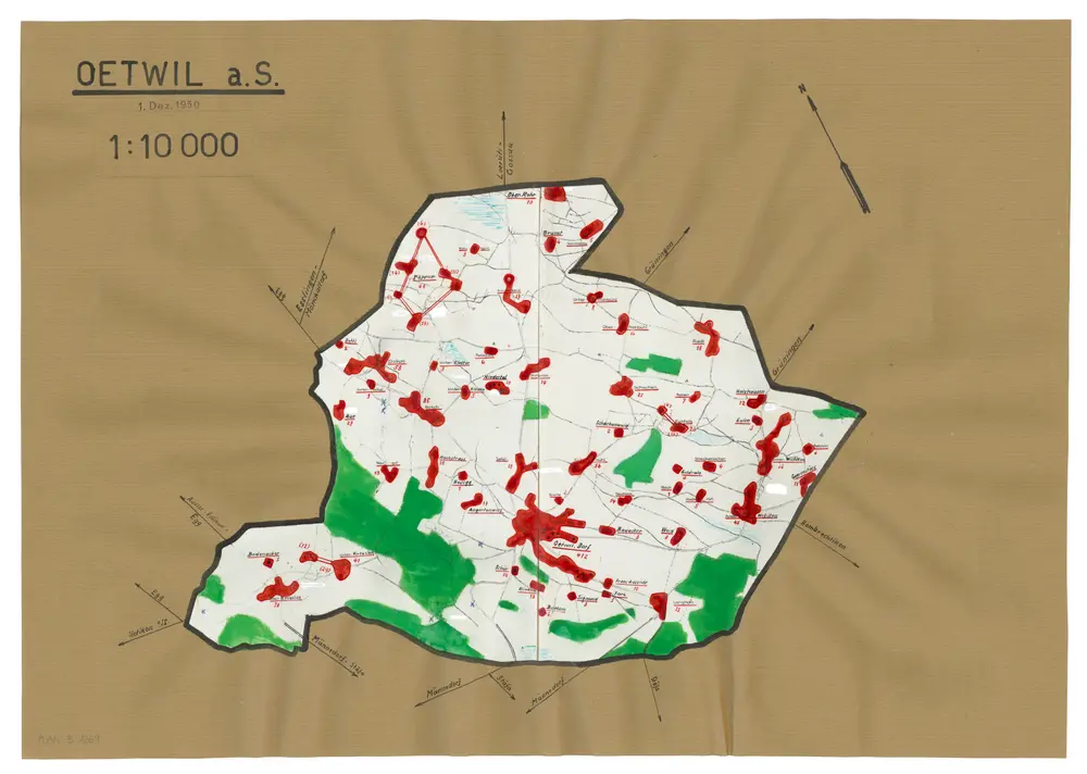 Voorbeeld van de oude kaart