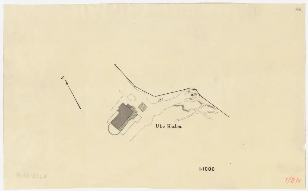 Stallikon: Uetliberg, Uto Kulm; Situationsplan und Triangulationsmessungen: Stallikon: Uetliberg, Uto Kulm; Situationsplan