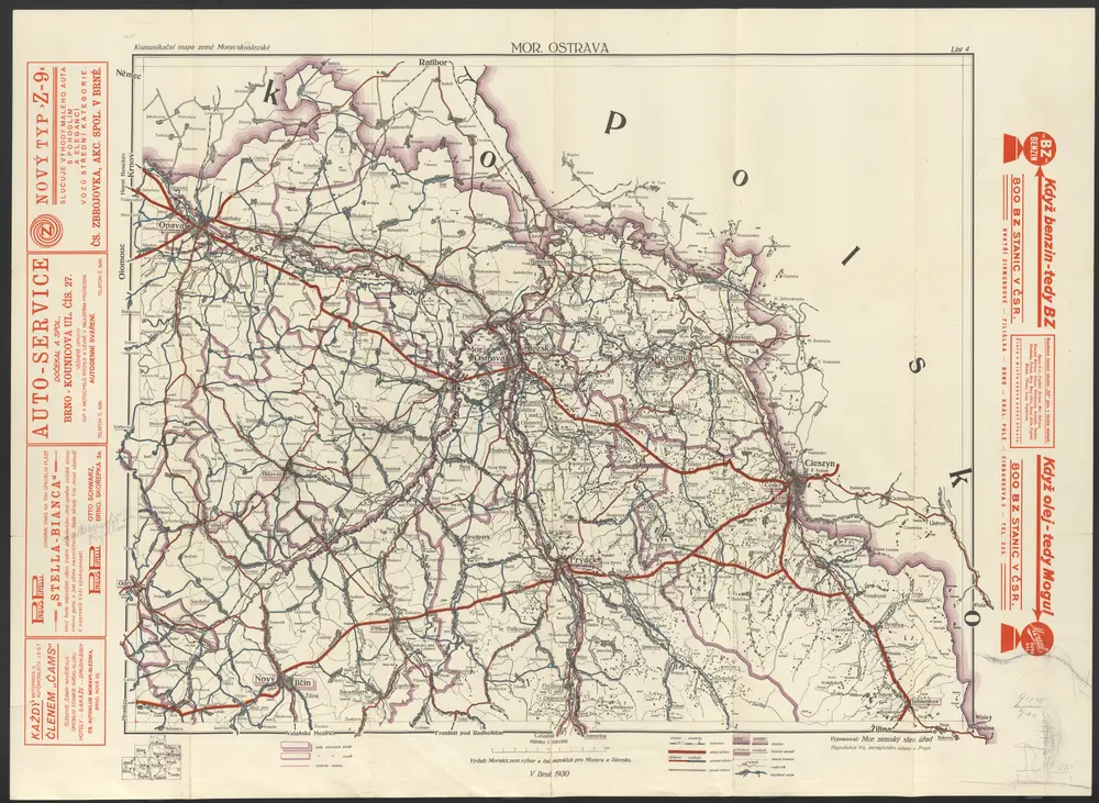 Voorbeeld van de oude kaart