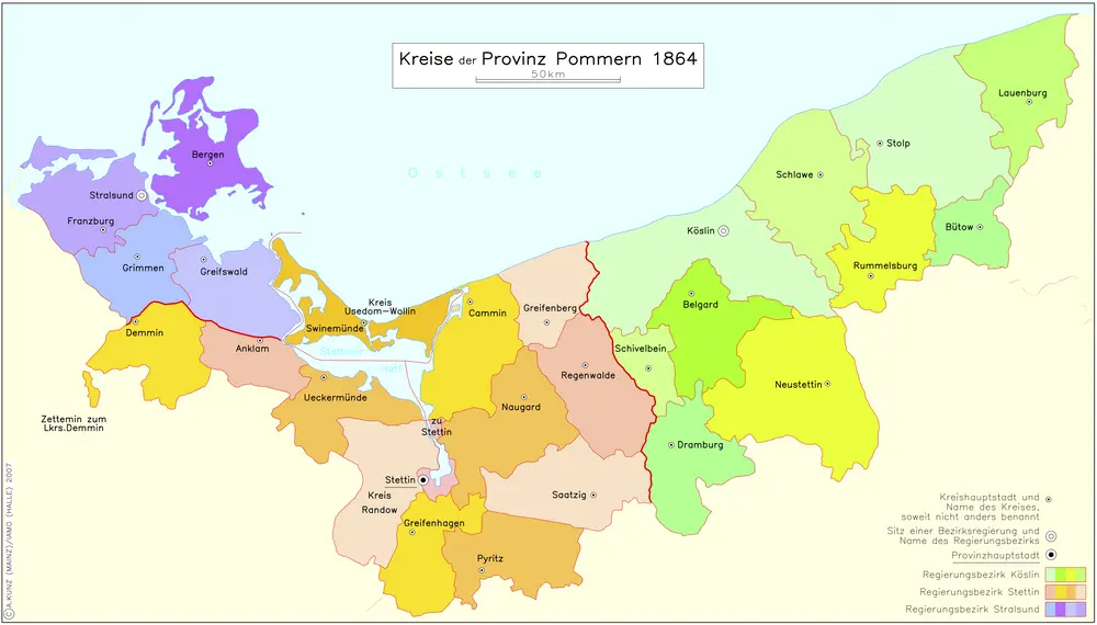 Voorbeeld van de oude kaart