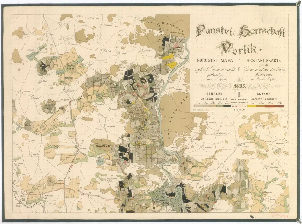 Voorbeeld van de oude kaart