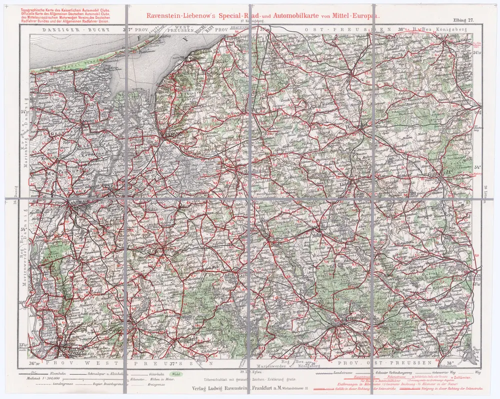 Voorbeeld van de oude kaart