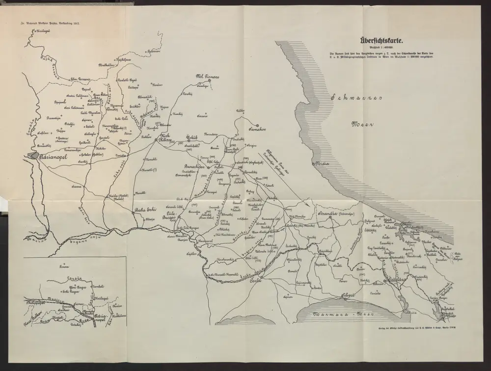 Voorbeeld van de oude kaart