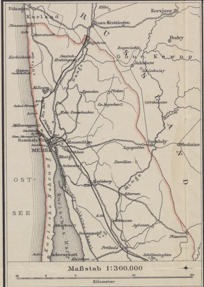 Voorbeeld van de oude kaart