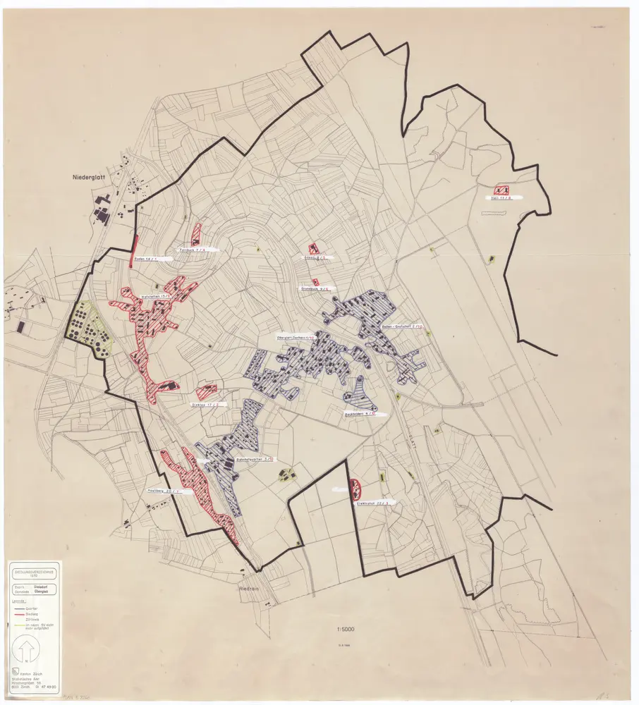 Voorbeeld van de oude kaart