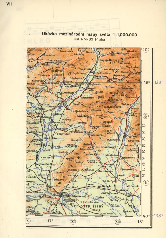 Voorbeeld van de oude kaart