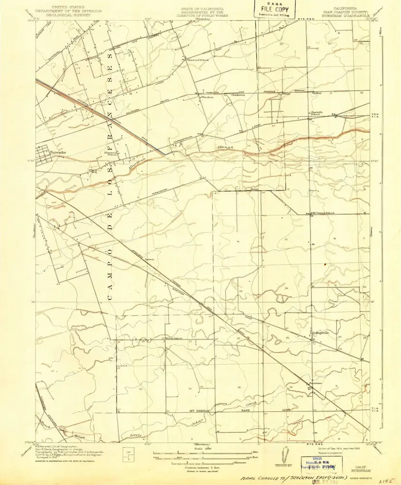 Voorbeeld van de oude kaart