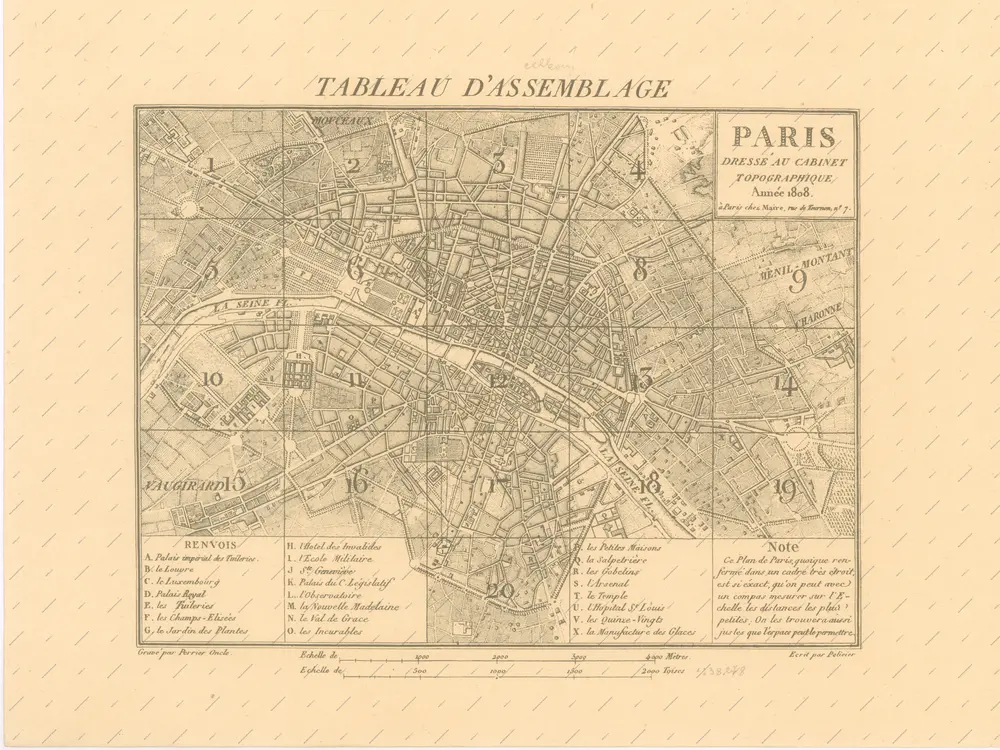 La Topographie de Paris ou Plan détaillé de la Ville de Paris