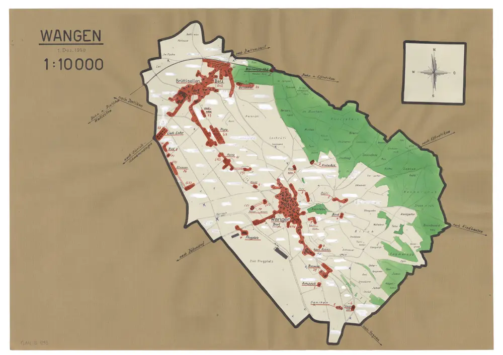 Voorbeeld van de oude kaart