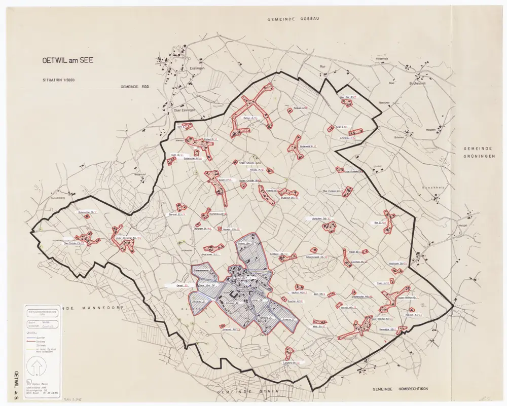 Voorbeeld van de oude kaart