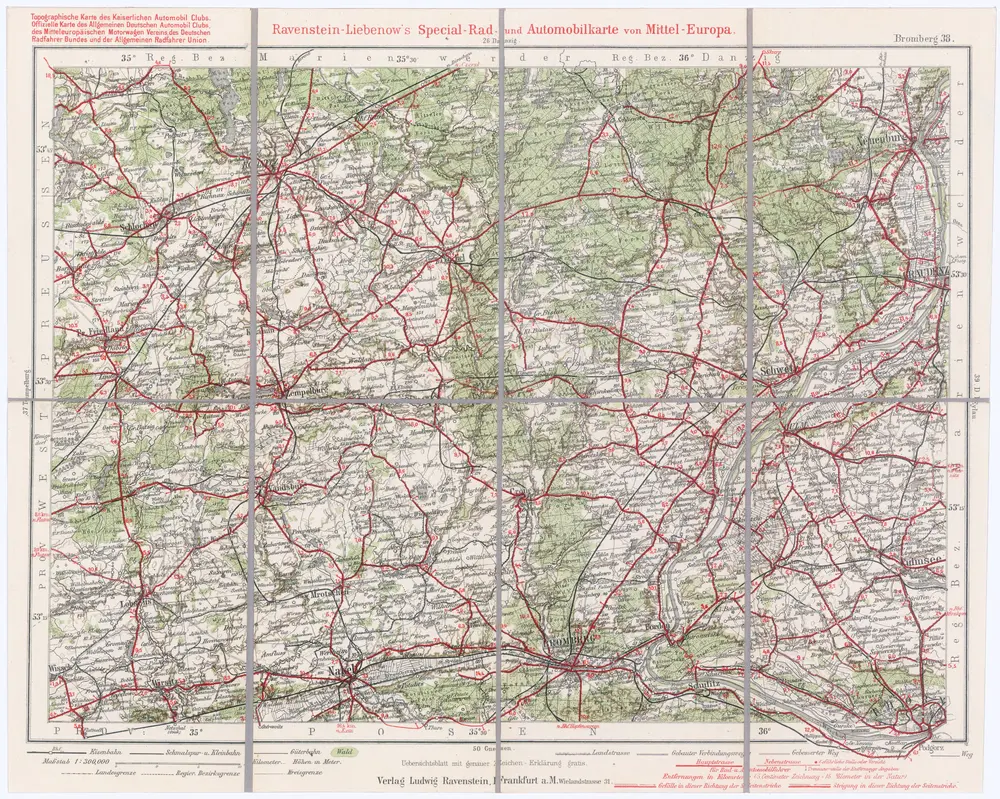 Voorbeeld van de oude kaart