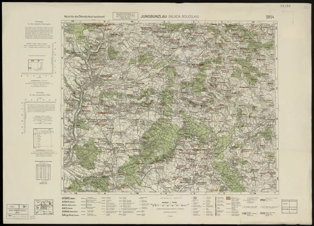 Voorbeeld van de oude kaart