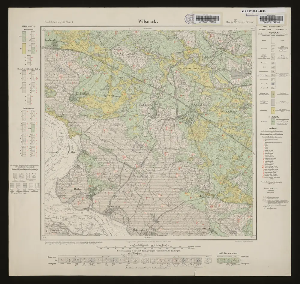 Voorbeeld van de oude kaart