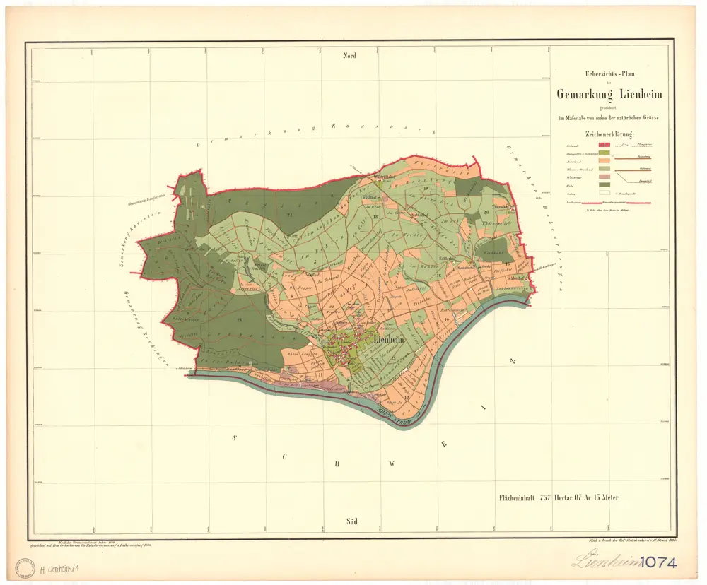 Voorbeeld van de oude kaart