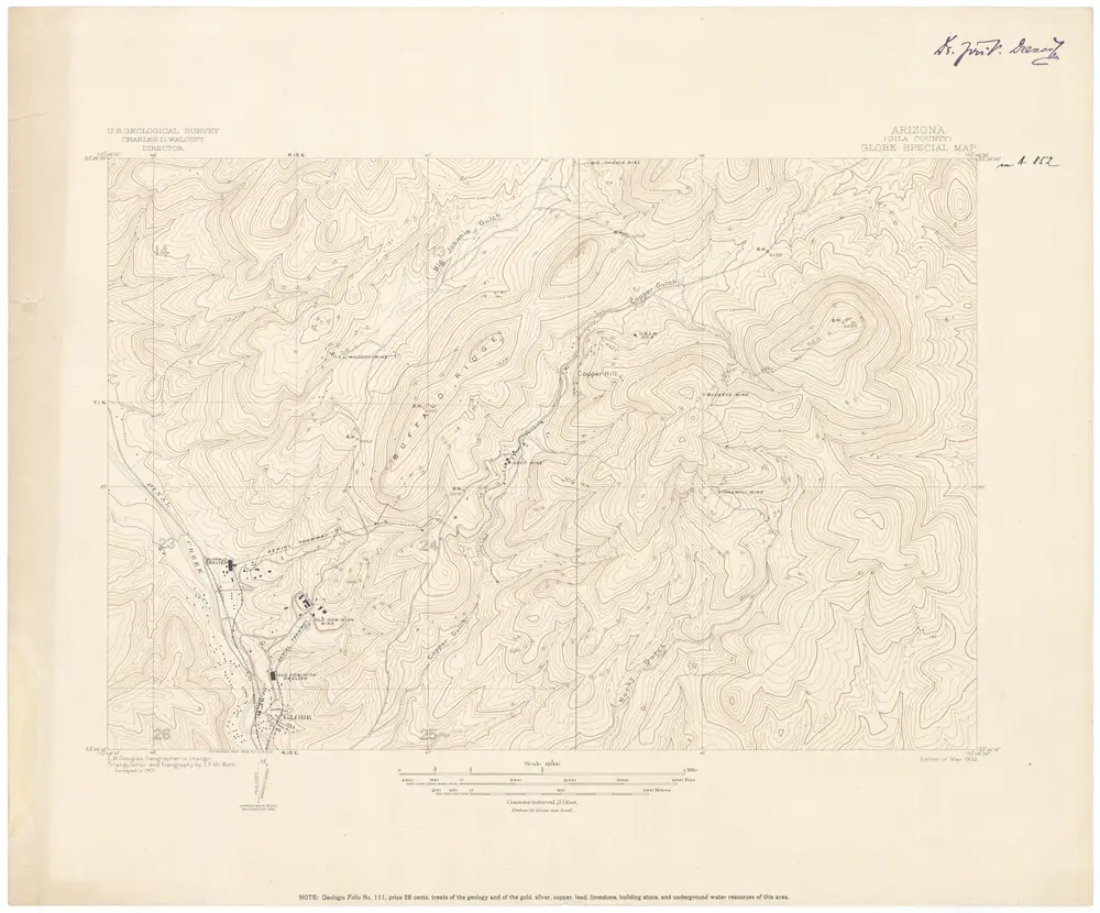 Voorbeeld van de oude kaart