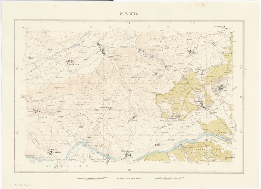 Voorbeeld van de oude kaart