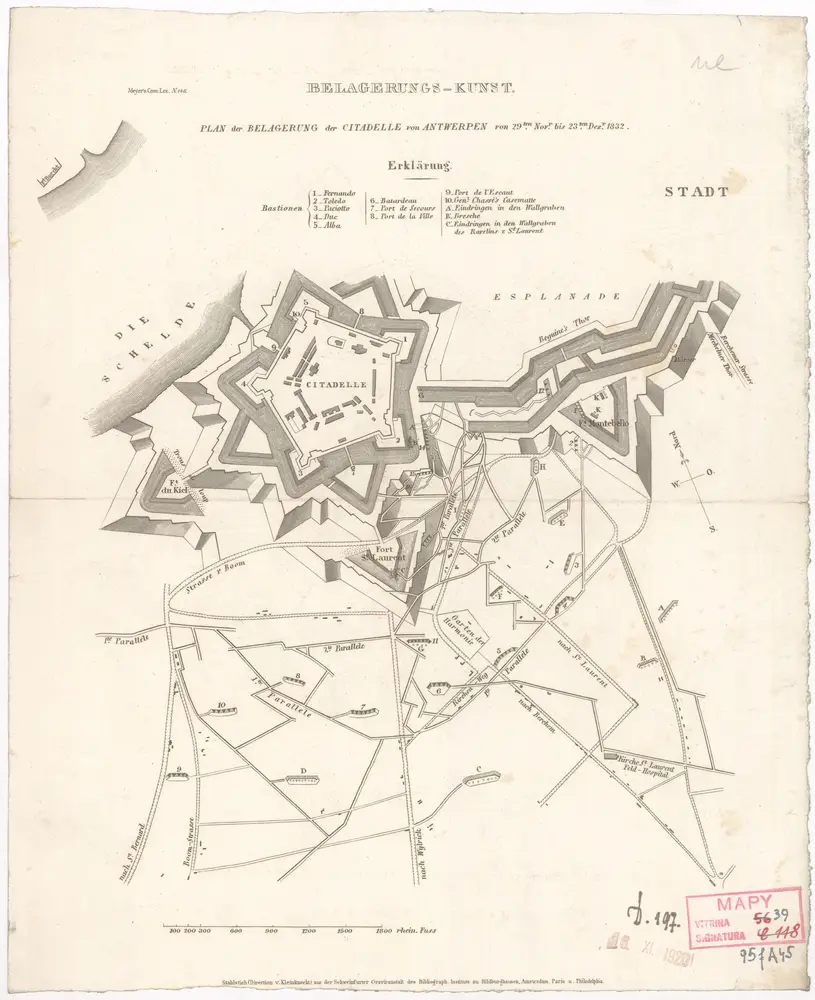 Voorbeeld van de oude kaart