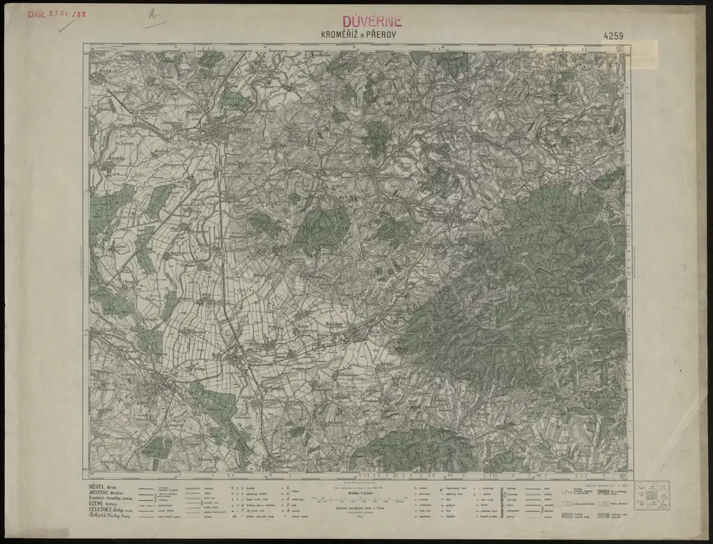 Voorbeeld van de oude kaart