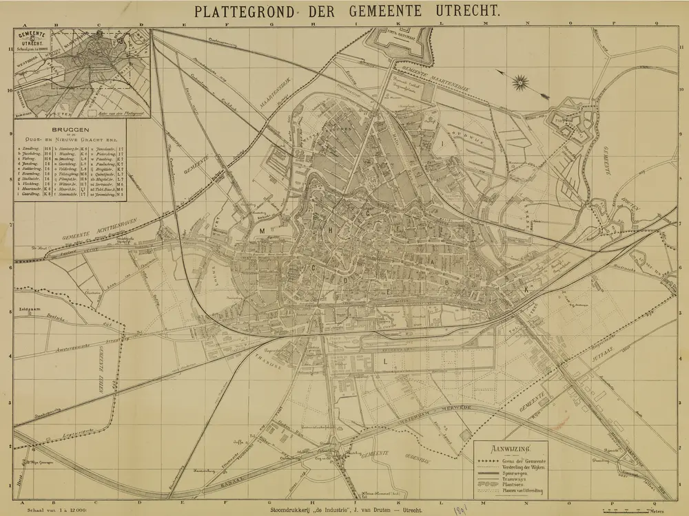 Voorbeeld van de oude kaart