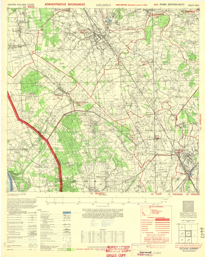 Voorbeeld van de oude kaart