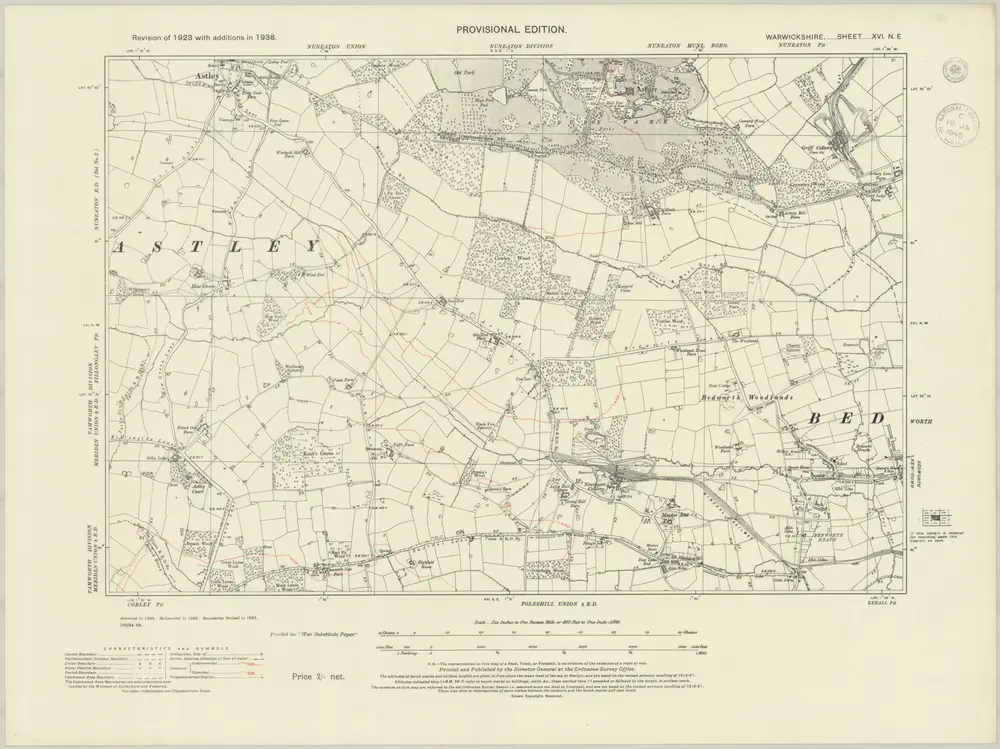 Voorbeeld van de oude kaart