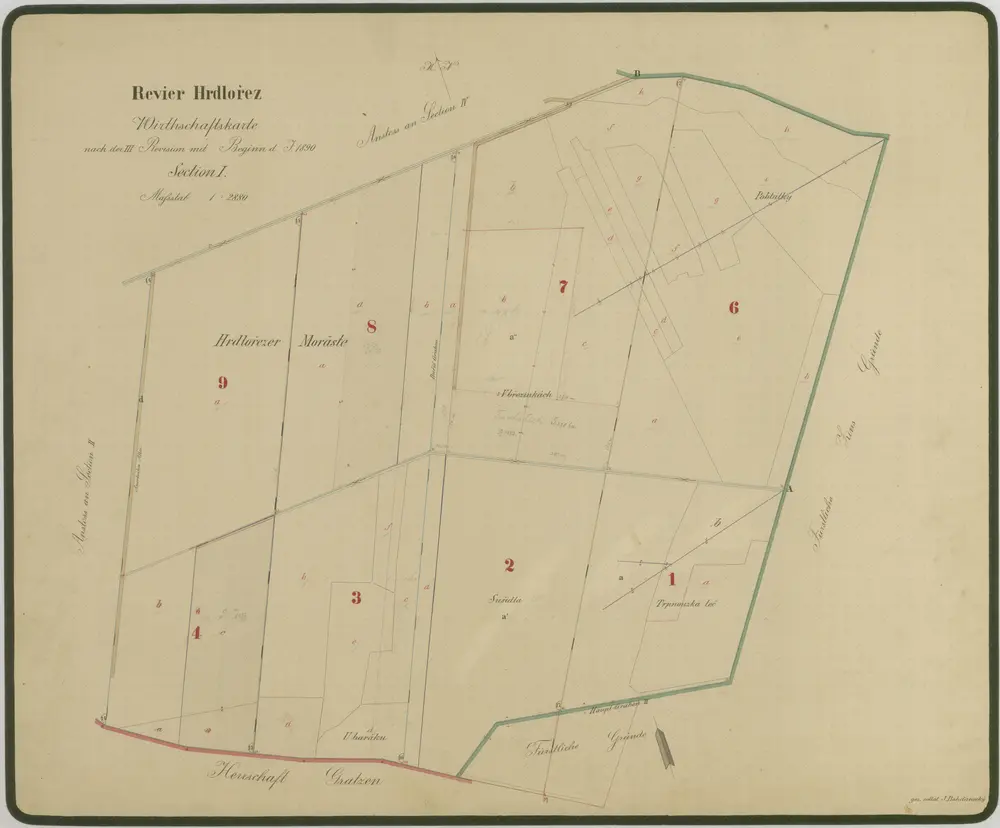 Voorbeeld van de oude kaart