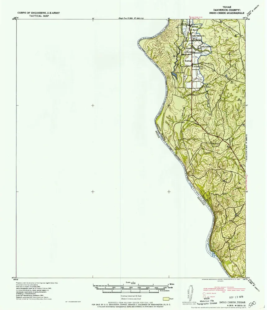 Voorbeeld van de oude kaart