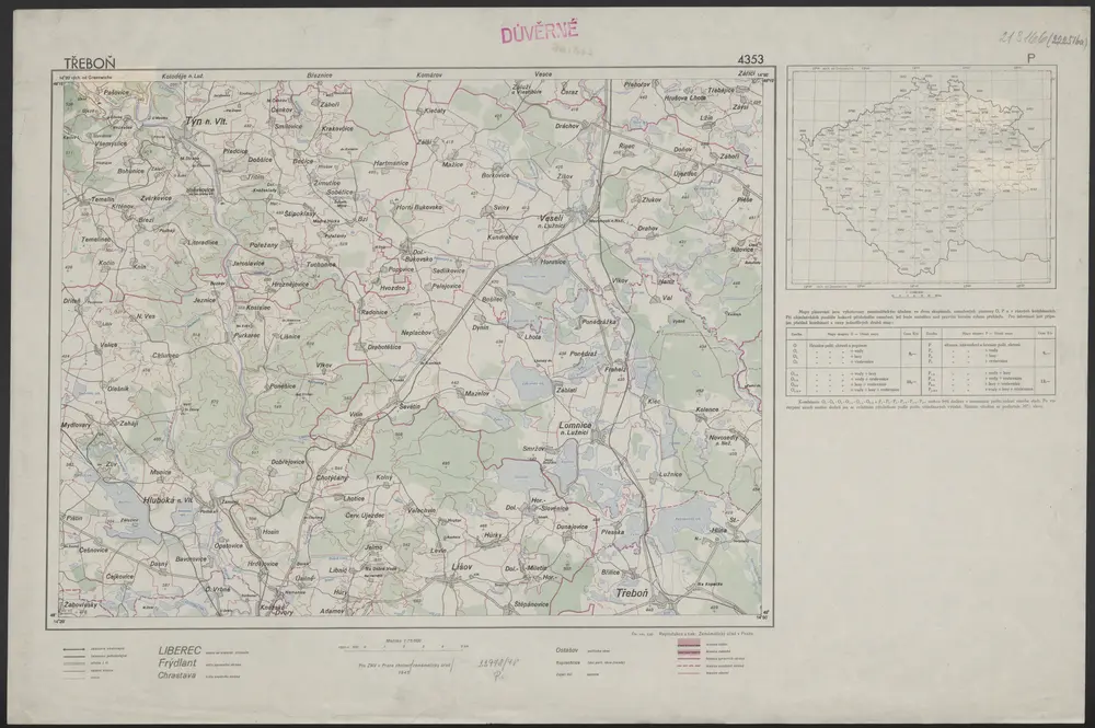 Voorbeeld van de oude kaart