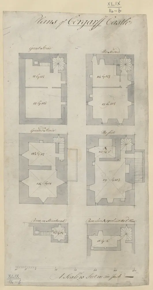 Plans of Corgarff Castle.