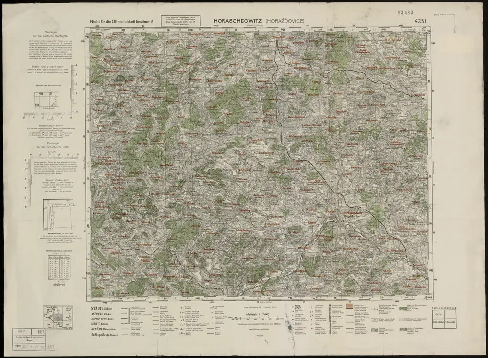 Voorbeeld van de oude kaart