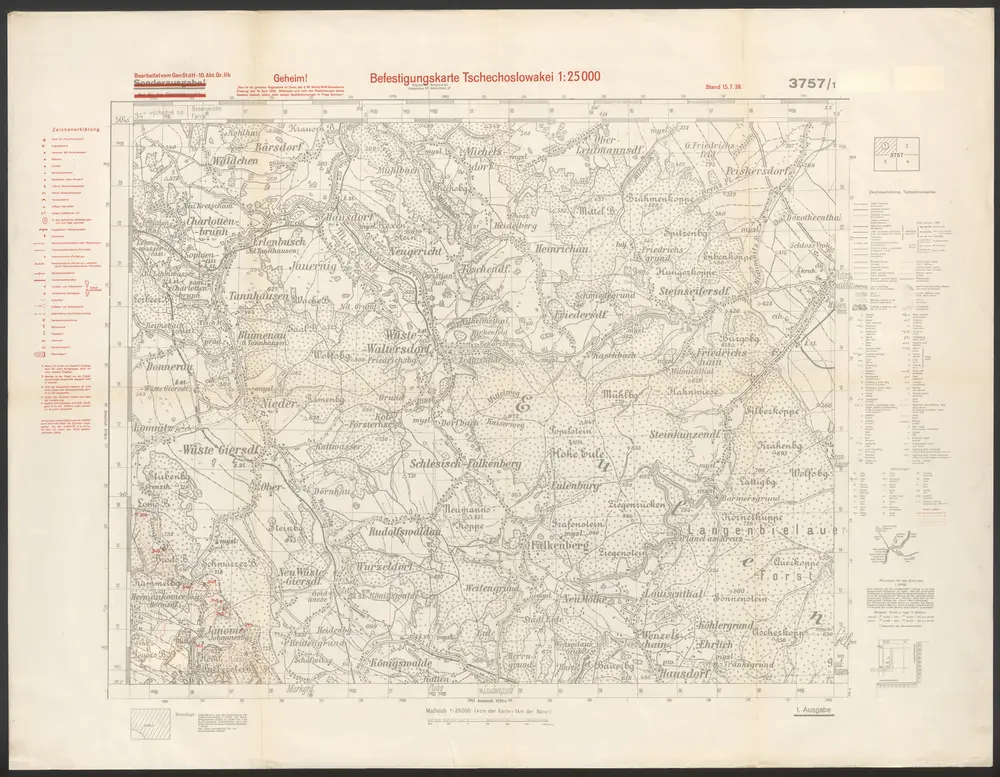 Voorbeeld van de oude kaart