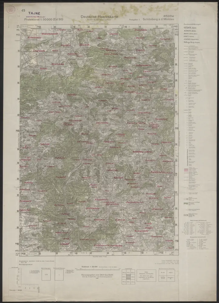 Voorbeeld van de oude kaart