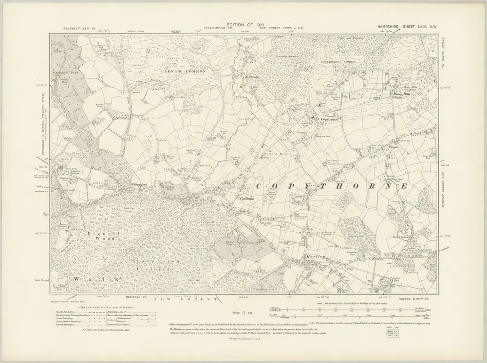 Voorbeeld van de oude kaart