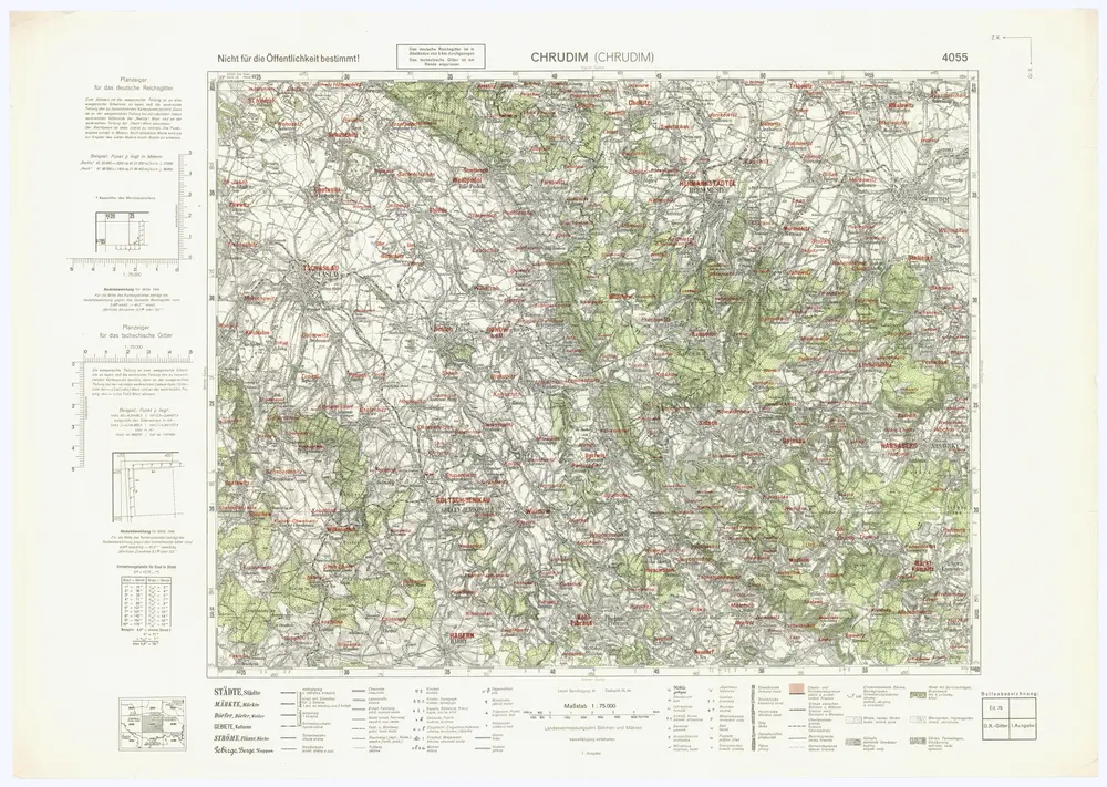 Voorbeeld van de oude kaart