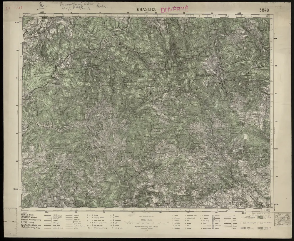 Voorbeeld van de oude kaart